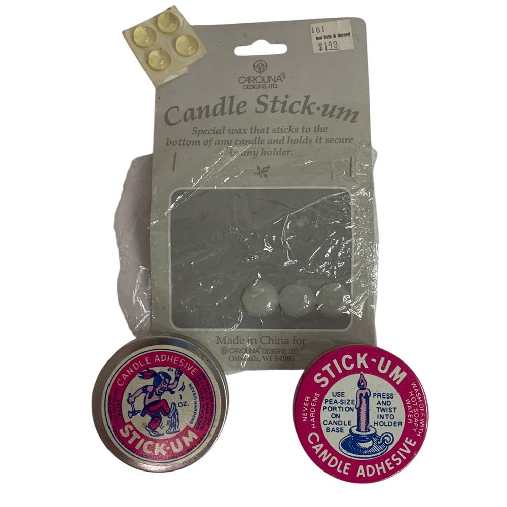 Candle Stick-um Adhesive Assorted Tins Wax